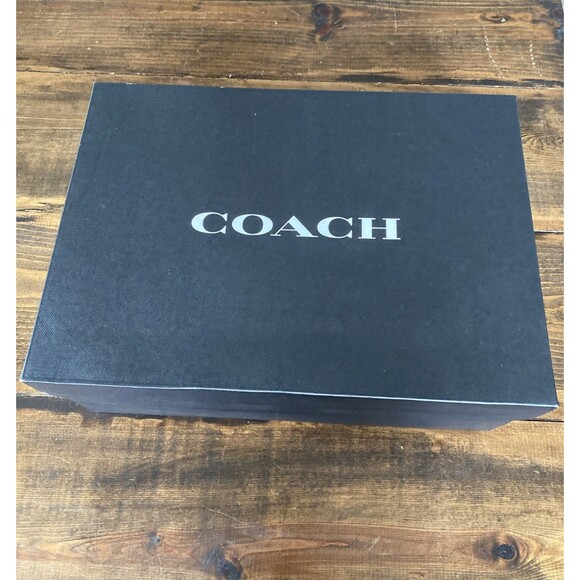 Coach Black Rectangle Cardboard Storage Bootie Empty Box L 14" x W 10" x H 5.5" - Picture 3 of 9